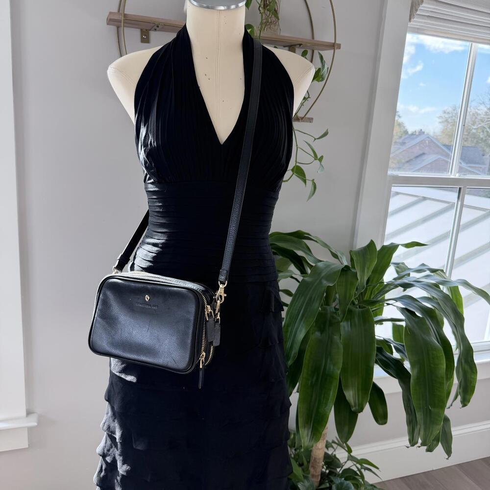 Spartina 449 Siren Harlow Black Leather Crossbody Bag